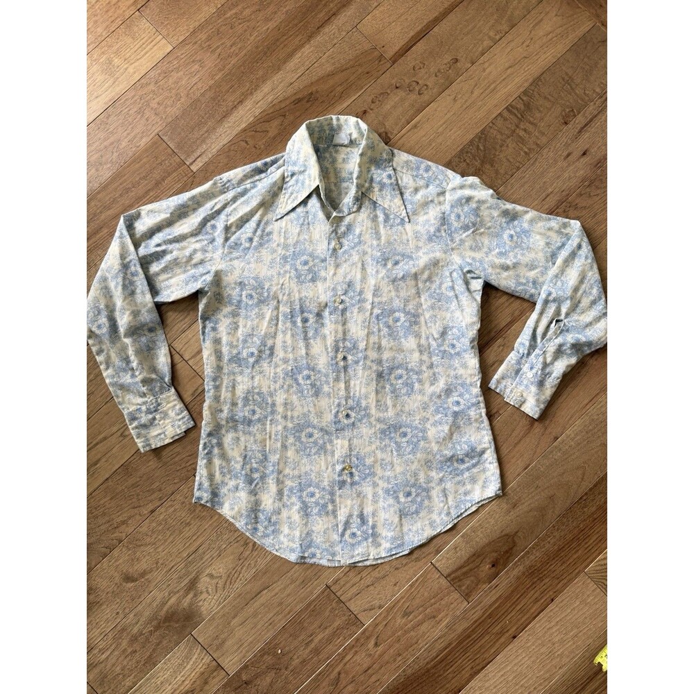 True Vintage Art Vogue California Shirt AOP Geometric Disco Resort M/L